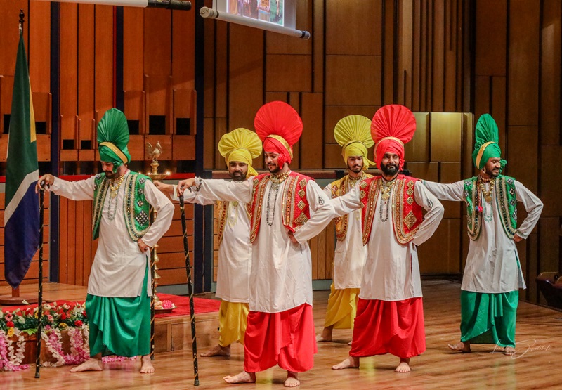 Traditional folk dance by ICCR Bhangra Troupe on the eve of the Republic Day.